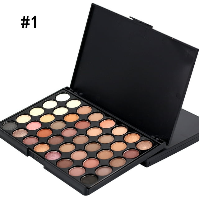 40 Colors High Pigmented Shimmer Matte Eyeshadow Makeup Palette Set Full Spectrum Artist Waterproof Creamy Blendable Eye Shadow Cosmetics Kit (1 Set)