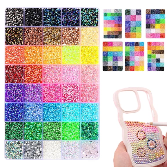 40 Colors Resin Jelly Rhinestones for Bedazzling, 3mm 32000 Pcs Flatback Gems for Crafting, Bedazzling Kit with 3Pcs Glue for Clothing Shoes Nail Book Diamond Art 1Pcs