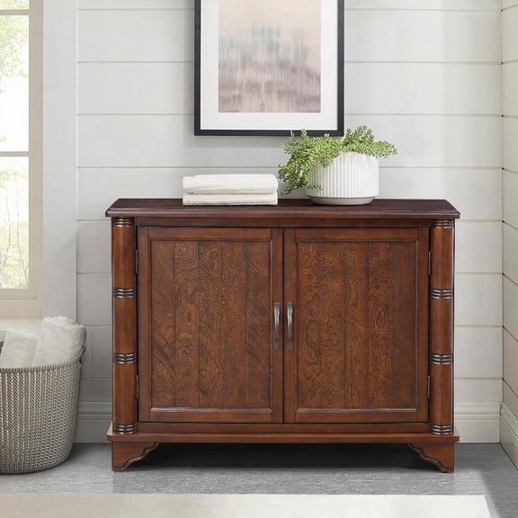 40" Console Table with Storage Shelf - Retro Entryway Table! Adjustable Shelf for Hallway, Living Room. Light Espresso.