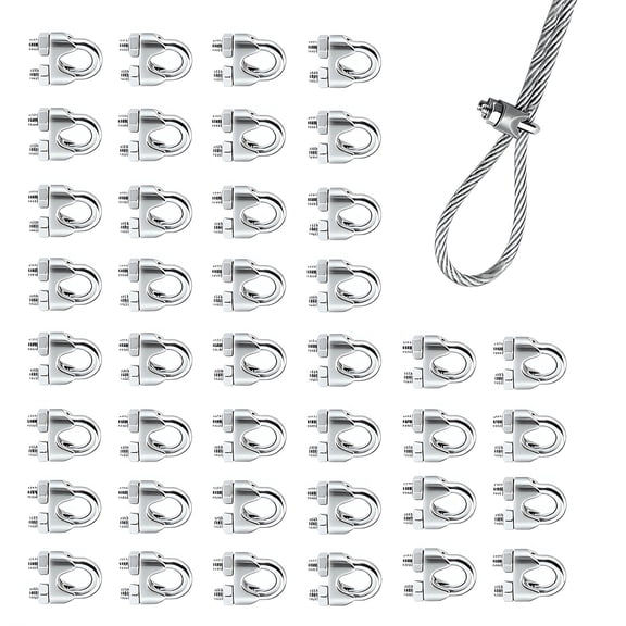 40 Count Adjustable Grip U-Shaped Clamps, Anti-Slip Steel Fasteners for Workshop & Home Maintenance