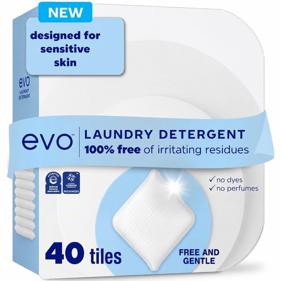 40-Count Free and Gentle Concentrated Laundry Detergent Tiles