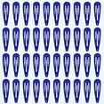 thumbnail image 1 of 40 Counts Colorful Metal Snap Hair Clips 2 Inch Barrettes for Women Accessories (royal blue), 1 of 1