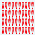 thumbnail image 1 of 40 Counts Red Color Metal Snap Hair Clips 2 Inch Barrettes for Women Accessories, 1 of 2