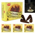 thumbnail image 1 of 40 Ct Hem Cinnamon Incense Cones Hand Rolled Backflow Smoke Natural Aromatherapy, 1 of 3