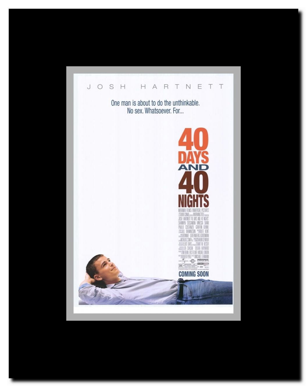 40 Days and 40 Nights Framed Movie Poster