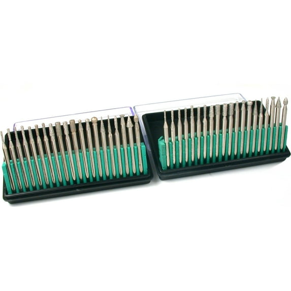 40 Diamond Coated Burs Lapidary Tools for Dremel 1/8"