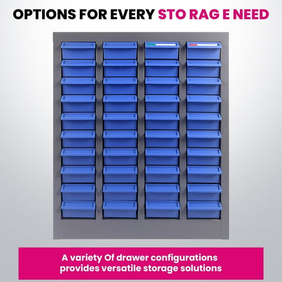 40 Drawer Parts Cabinet, Hardware Organization Shelves Bolts Bin Tool, 20.2lbs Weight, Easy to Clean, Bolt and Nut Tool Storage Cabinet, for Workshop, Office