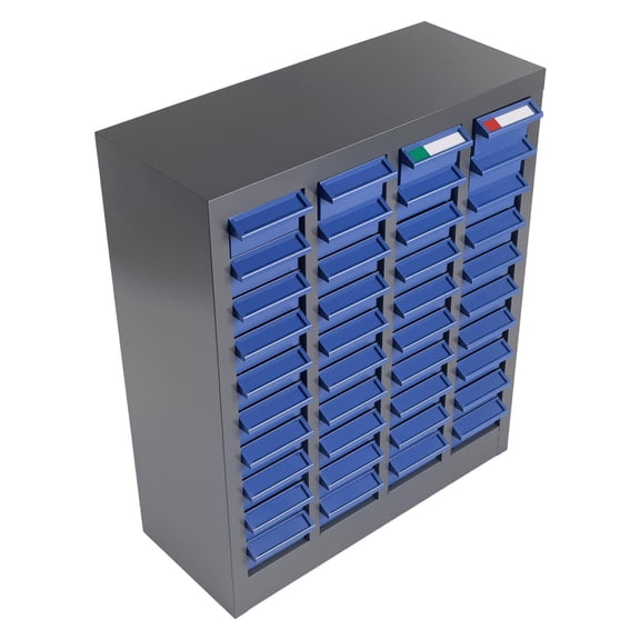 40-Drawer Parts Cabinet for Lab, Warehouse & Home, Bolt and Nut Tool Storage Cabinet, Hardware Storage Cabinet with ABS Material Drawer, Part Cabinet Organization, Plastic Drawers (Gray)