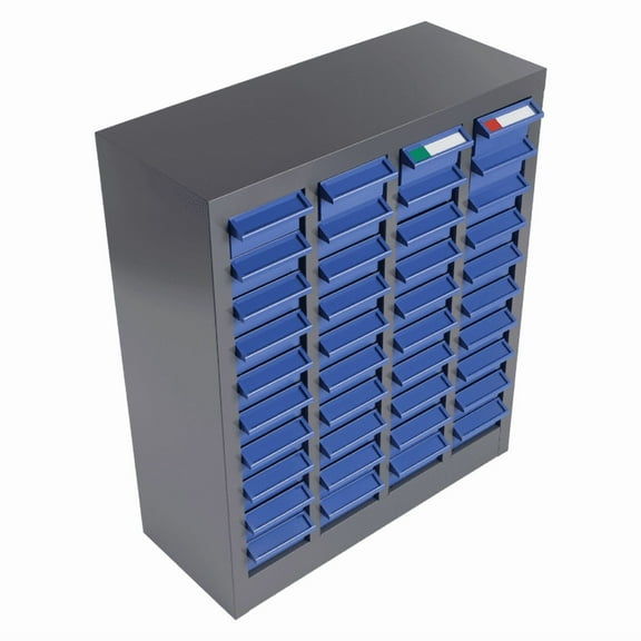 40 Drawers Bolt Bin, Laser-Welded Construction, Impact-Resistant Design, 7.8"x3.9" Drawers, Parts Organizer, Auto Shop, Garage