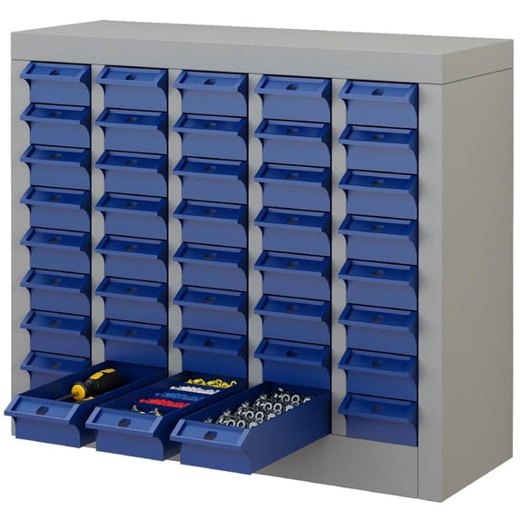 Reykilor 40 Drawers Parts Cabinet Bolt and Nut Tool Storage Cabinet Part Cabinet with ABS Material Drawer for Tool Hardware Storage