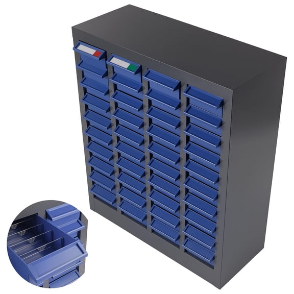40 Drawers Rust Prevention Storage Cabinet, 21x8.66x24.8 inch Compact Drawer Unit Parts Organizer, Hardware Organizer with Labels for Home Office