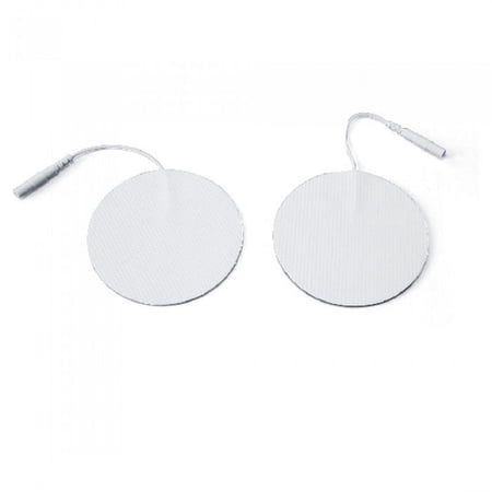 40 Electrode Pads EMS for Tens Massager 7000, 3000- 2 Inch Rouned White Cloth