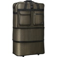 40" Expandable Rolling Wheeled Duffel Bag Spinner Luggage Suitcase (Brown)