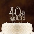 thumbnail image 1 of "40 & Fabulous", Gold - Coolest Bear Rhinestone Crystal Cake Topper, 1 of 3