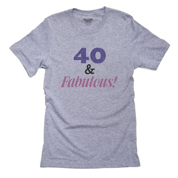 40 & Fabulous! - Great Birthday Design Men's Grey T-Shirt