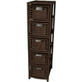 thumbnail image 1 of 40" Fiber Weave Occasional 5 Drawer Chest - Mocha, 1 of 1