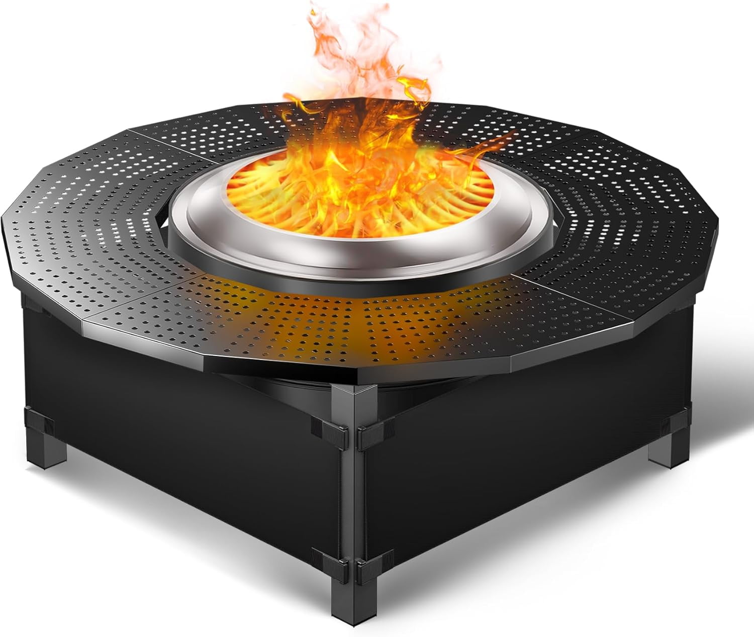 40 in Fire Pit Surround Tabletop for Bonfire and Ranger Wood Burning ...