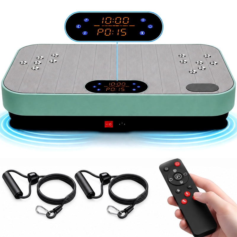 Vibration Plate Exercise Machine for Lymphatic Drainage &amp; Body Toning, 99-Speed Whole Body Workout Platform with 4 Preset Programs, Bluetooth, Remote &amp; Resistance Bands for Home Fitness deal from Walmart