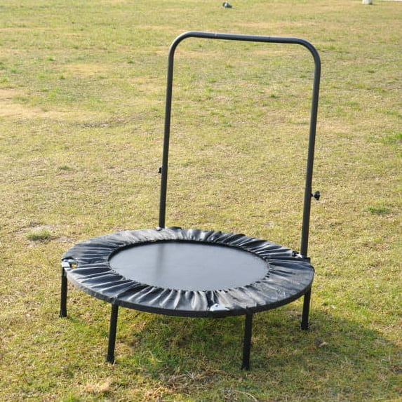 40'' Foldable Mini Trampoline, Exercise Trampoline for Kids Adults, Support Up to 300 LBS, for Outdoor and Indoor Use