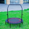 thumbnail image 1 of 40'' Foldable Trampoline with Handle, Fitness Mini Trampoline for Kids Adults, Support Up to 300 LBS, 1 of 7