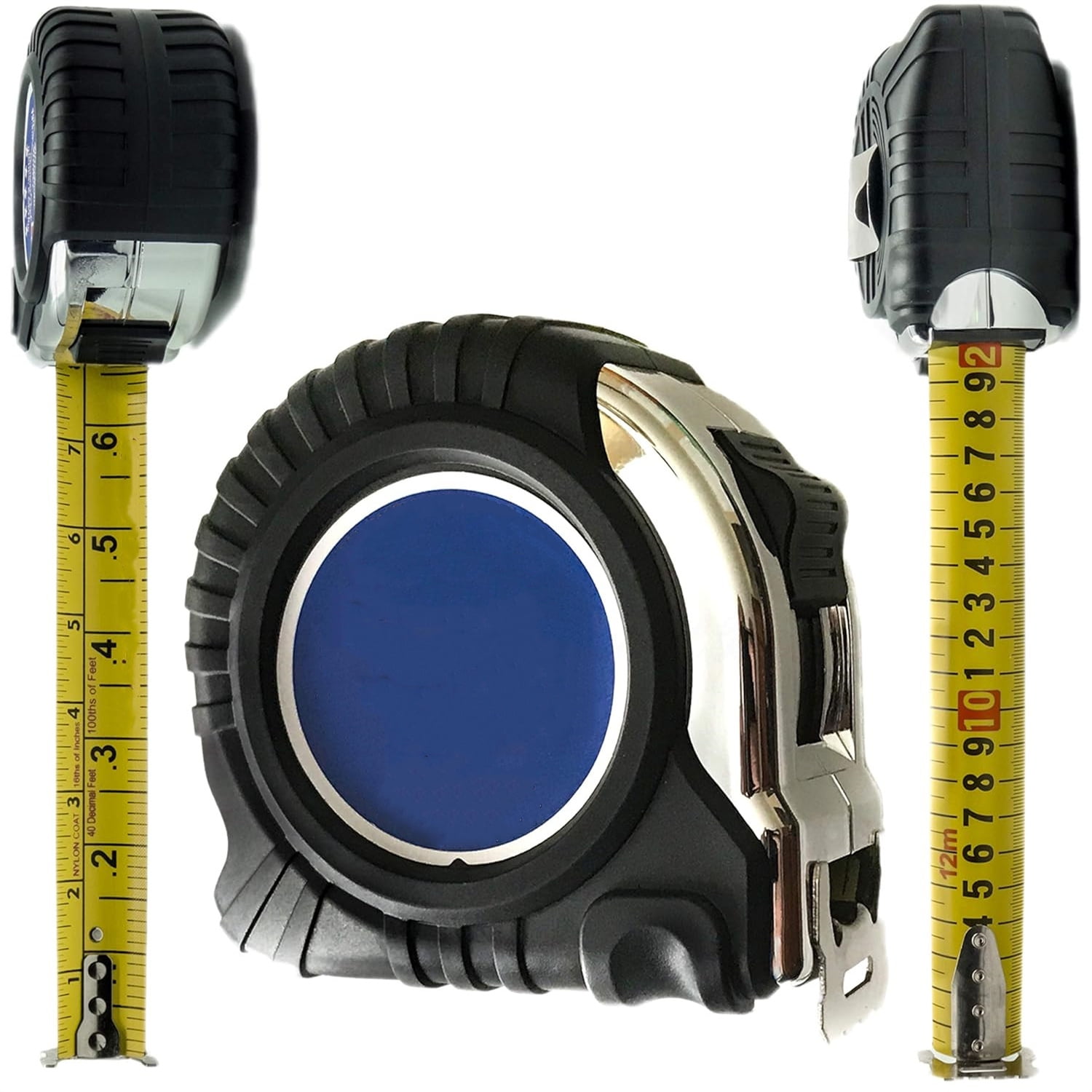 40 Foot Tape Measure – Wide Blade – Engineer Scale, Imperial Inch/Foot, Metric – Bottom Hole Assembly – BHA Tape – Tape Measure