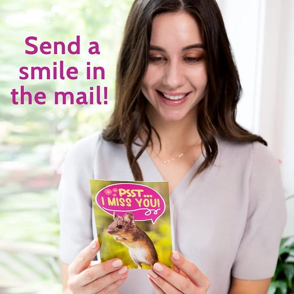 40 Funny Animal Postcards - Bulk Thinking of You Postcard Pack for Kids, Students, Friends, Teacher and More - Say Hello, Thank You or I Miss You with Cute Note Cards