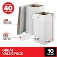 thumbnail image 1 of 40 Gallon Disposable Cardboard Trash Cans for Events (10 Count) with Liners, 1 of 6