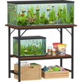 thumbnail image 1 of 40 Gallon Fish Tank Stand, Heavy Duty Metal Aquarium Stand with Storage Shelves, 660LBS Capacity Double Aquarium Stand Holds 20-40 Gallon, Reptile Terrarium Stand for Home Office, 1 of 8
