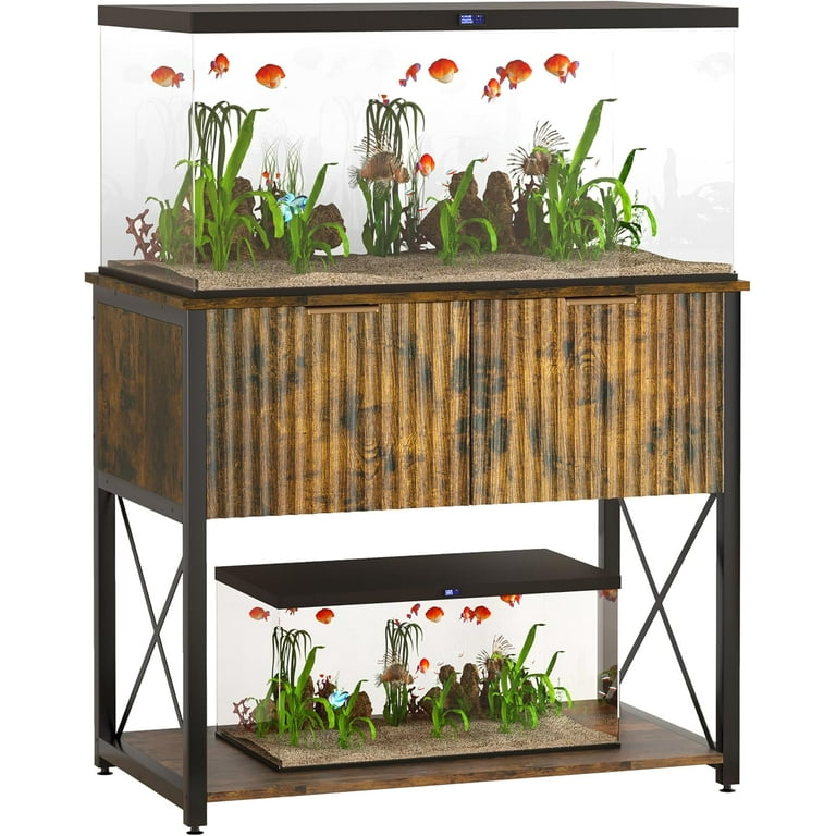 40 Gallon Fish Tank Stand,Metal Frame Aquarium Stand Cabinet for - Technical View