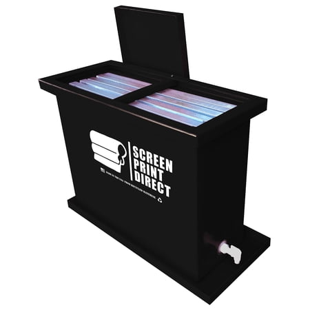 Ecotex® 40 Gallon Screen Printing Dip Tank Kit with Tank and 4 Gallons of Dip Tank Solution - 6 Screens up to 23" x 31"