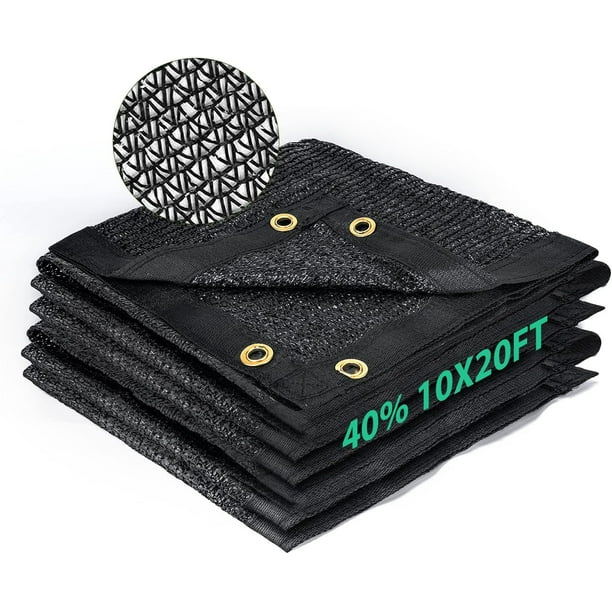40 Garden Shade Cloth, 10x20FT HDPE Mesh Tarp with Upgraded Grommets