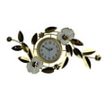 thumbnail image 1 of 40" Gold and White Floral Wall Clock, 1 of 6