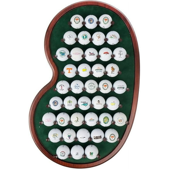 Golf Ball Display Rack | Holds 40 Golf Balls | Unique Putting Green Shape | Two Color Options