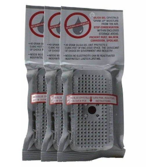 40 Gram Silica Gel Desiccant, Moisture Absorber Dehumidifier, 3
