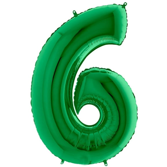 40" Green Number 6 JUMBO Balloon (Pack of 1) - Birthday Party Supplies Decorations