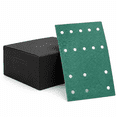 Hooked Loop 40 Grit 14-Hole Hook & Loop Rectangle Sanding Sheets, 3