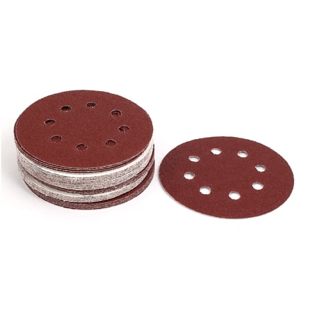 40 Grit 5" Diameter Sandpaper Hook Loop Sanding Disc 30 Pieces