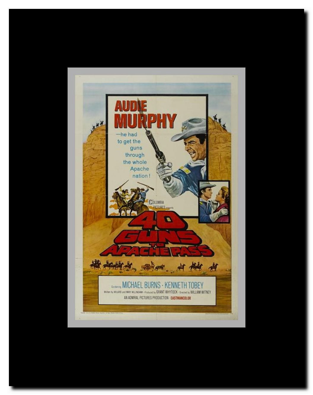 40 Guns to Apache Pass Framed Movie Poster