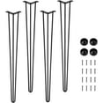 40" Hairpin Desk Legs, Set of 4 Durable Metal Furniture Legs with