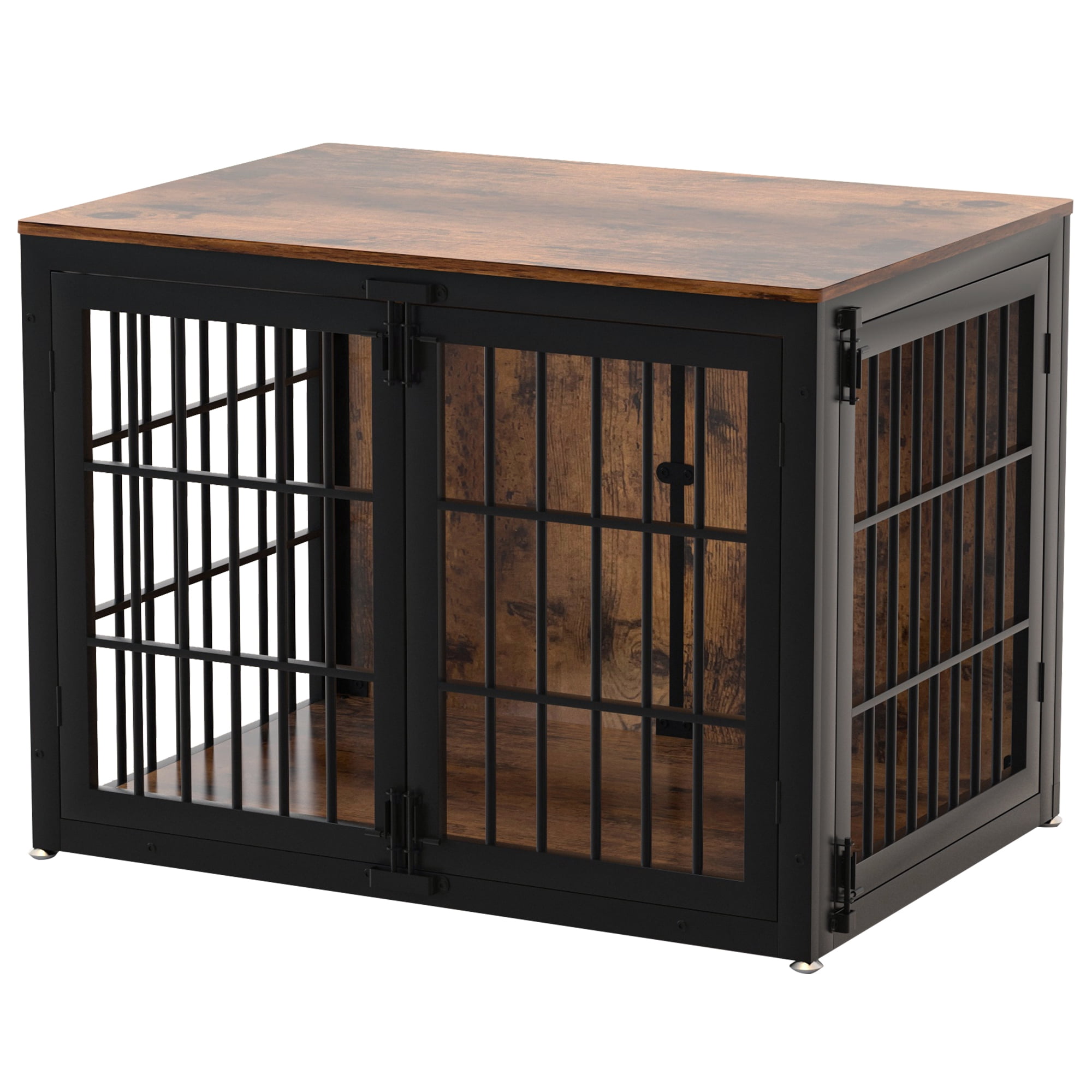 40'' Heavy Duty Dog Crate Furniture with 3 Doors,Wooden Side End Table