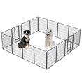 thumbnail image 1 of 40" Height Dog Playpen Outdoor, 16 Panels Dog Pen Dog Fence, Exercise Pen with Doors for Large/Medium/Small Dogs, Portable Pet Playpen for Yard, RV, Camping, Hammer Paint Finish, 1 of 10