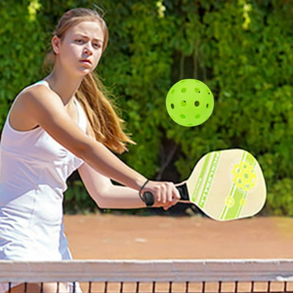 40 Hole Pickleball Set, Qiopertar Under $5 Pick Ball 74mm With 40 Holes Plastic PE Hard Outdoor Weifu Hole Ball