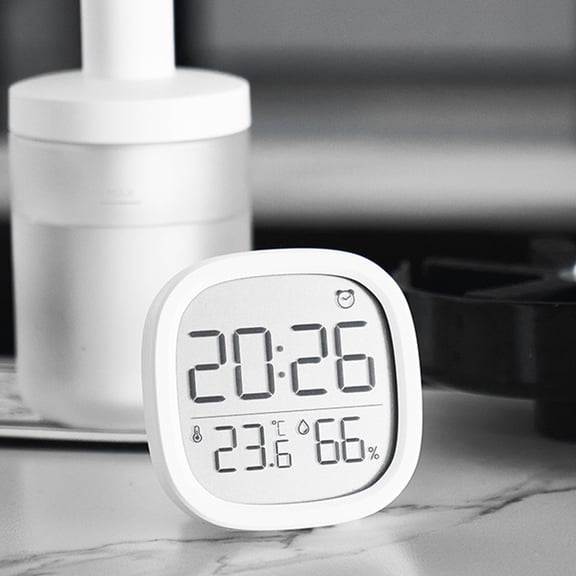 Up to 40% off Home Office, Alarm Clock, InsCrazy LCD Screen Concise Clock Temperature Electronic Clock Humidity Electronic Clock Magnetic Suction Alarm Clock Slim Electronic Alarm Clock