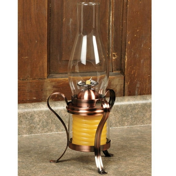 40-Hour Hurricane Lantern, Copper Beeswax w/ Cotton Wick