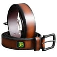 thumbnail image 1 of 40 In John Deere Mens Belt 1 1-2 in Brown With Brass Buckle, 1 of 2
