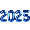 thumbnail image 1 of 40 Inch 2025 Number Balloons, 2025 Balloons, Large Foil Happy New Year Balloons for 2025 New Year Eve Party Supplies, New Years Decorations, Christmas, Graduations, Birthday, Blue, 1 of 10