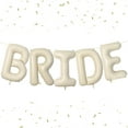 thumbnail image 1 of 40 Inch BRIDE Letter Balloons, Big Cream BRIDE Foil Balloons, 5 Pcs Giant Foil Large Aluminum Balloon Helium for Wedding Bridal Shower Anniversary Engagement Bachelorette Party Decoration, 1 of 16