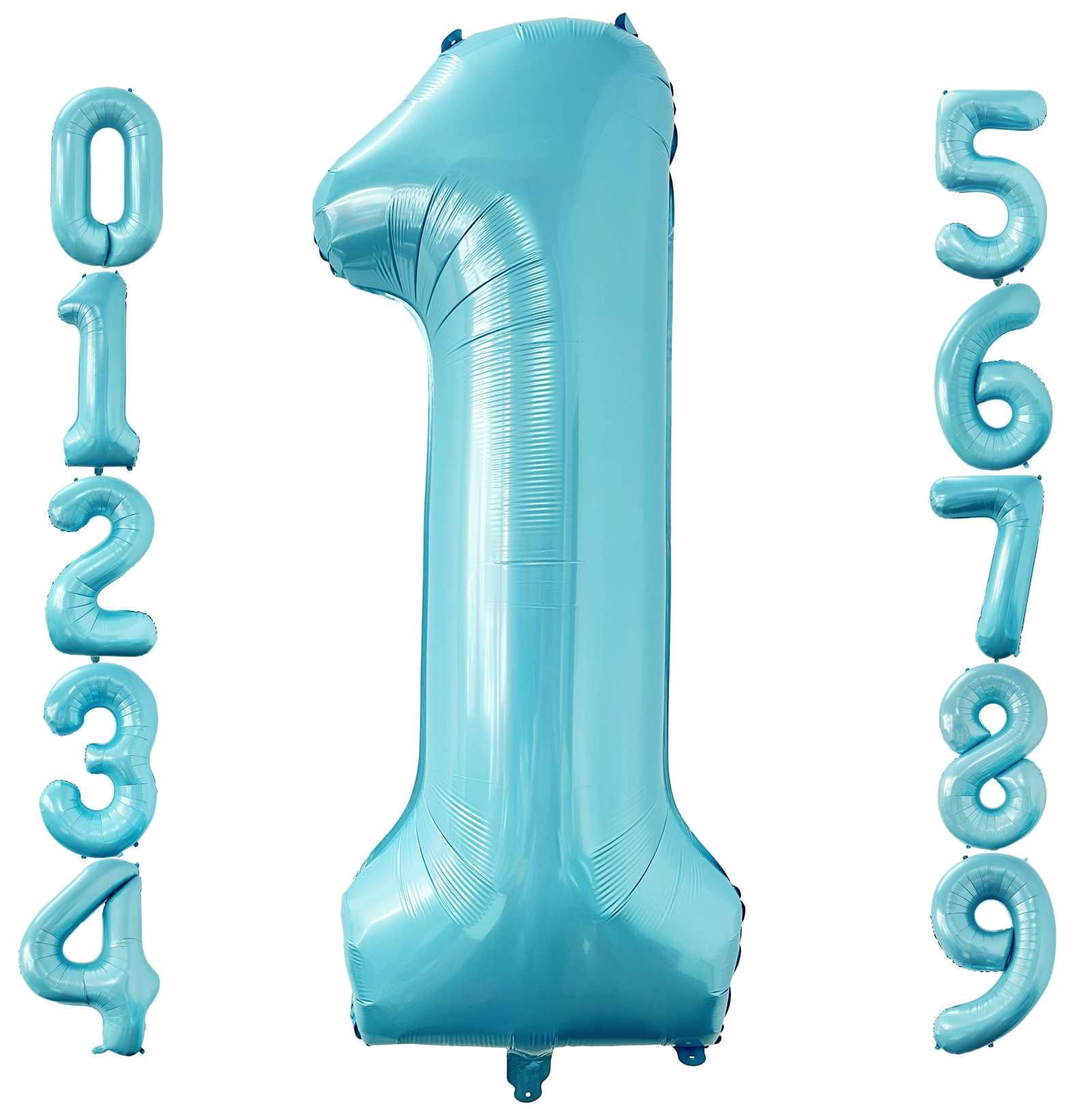 PartyWoo Teal Balloons, 100 pcs Teal Blue Balloons Pack of 36 inch 18 inch  12 inch 10 inch 5 inch for Turquoise Balloon Garland Arch Kit Theme Party