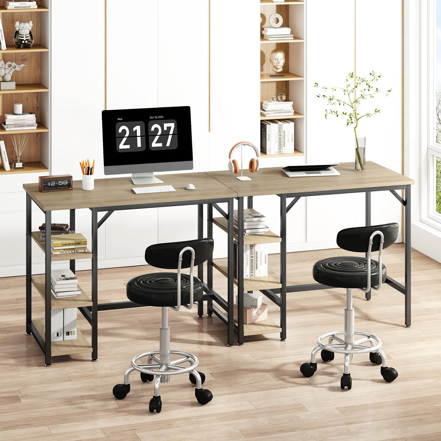 40 Inch Bar Table with 3 Storage Shelves Industrial High Dining Table ...