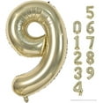 thumbnail image 1 of 40 Inch Beige Number 1 Balloon for 1st Birthday Decoration, Large Self Inflating Cream Foil Number Balloons 0-9 for Boys Girls, White Sand 1 Helium Balloons for Women Men Party Anniversary Supplies, 1 of 10
